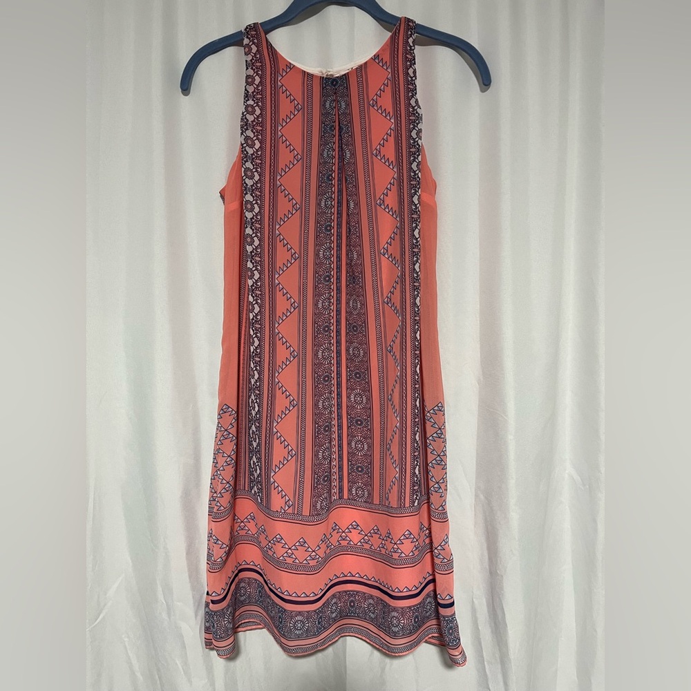 by & by Pink and Blue Halter Sundress